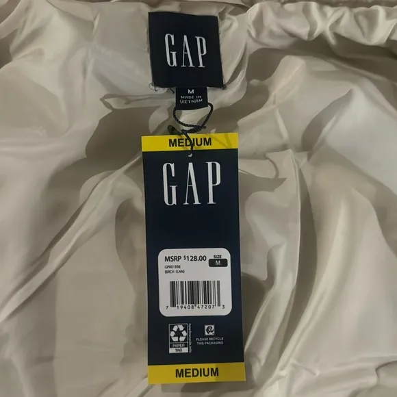 NEW Gap Ladies Sherpa Moto Jacket cream birch white size medium M fleece soft