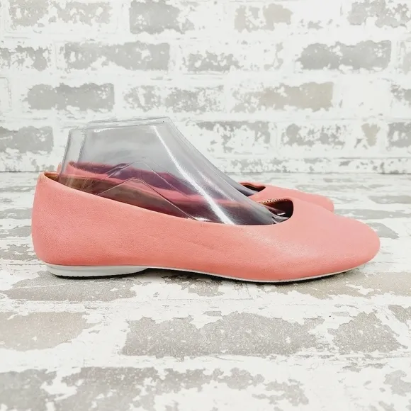 NEW Gentle Souls Travel Ballet Pink Leather Slip On Casual Comfy Flats O338