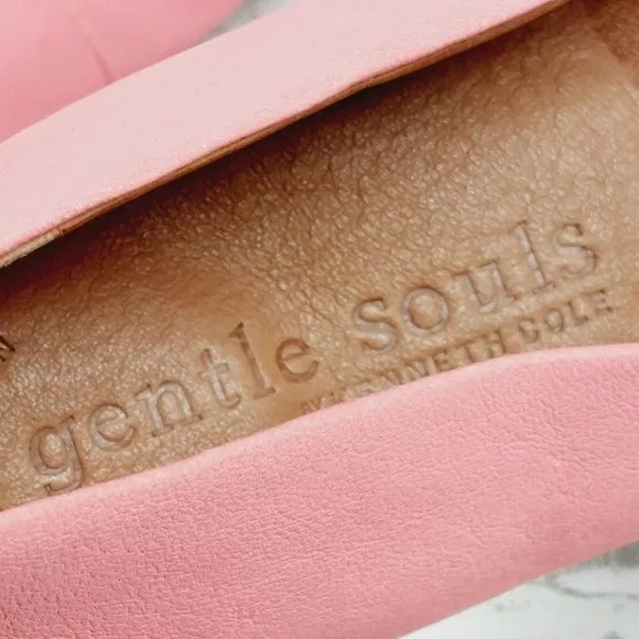 NEW Gentle Souls Travel Ballet Pink Leather Slip On Casual Comfy Flats O338
