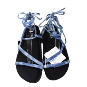 NEW IN BOX NIB ROAM Vine Sandals Blue Denim Size 37 7