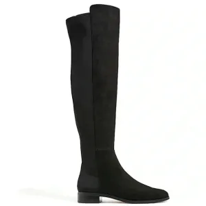 New J CREW Over the Knee Boots Black Suede