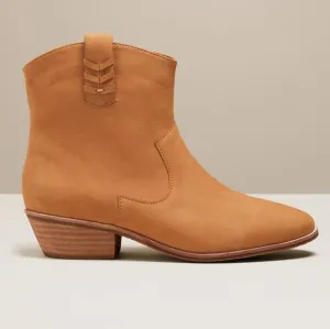 NEW Jack Rogers Oak Tan Nubuck Leather Stella Pull On Short Boots
