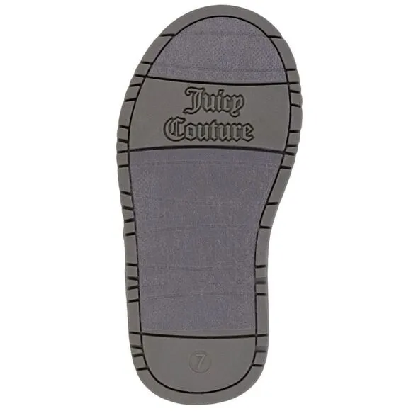New! JUICY COUTURE Little Girls Glitter Rhinestone Logo Faux Fur Boots Booties 7