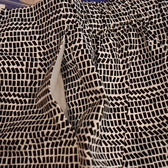New Kate Spade Saturday Black White Shuffle Shape A-line Skirt Size 0