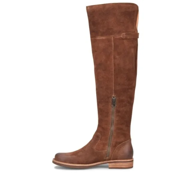 New KORK-EASE Addison Over The Knee Distressed Suede Boots Size 6.5 Brown