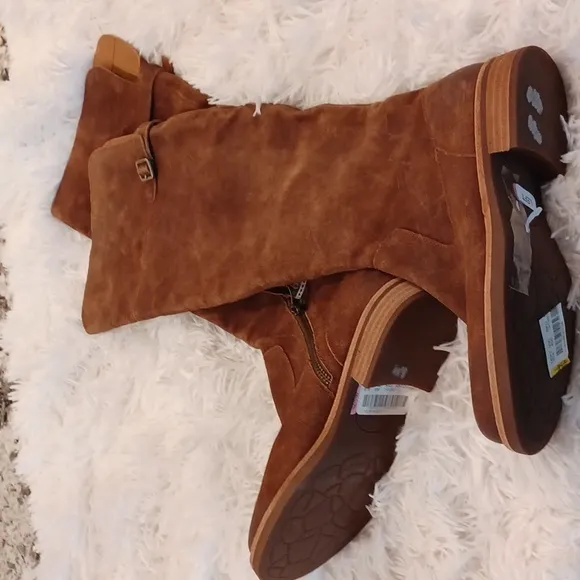 New KORK-EASE Addison Over The Knee Distressed Suede Boots Size 6.5 Brown