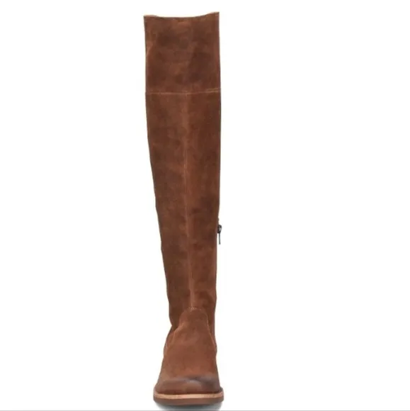 New KORK-EASE Addison Over The Knee Distressed Suede Boots Size 6.5 Brown