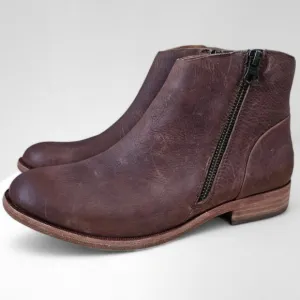 NEW Kork East Riley Ankle Bootie Western Brown Leather Size 7.5