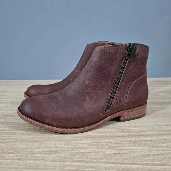 NEW Kork East Riley Ankle Bootie Western Brown Leather Size 7.5