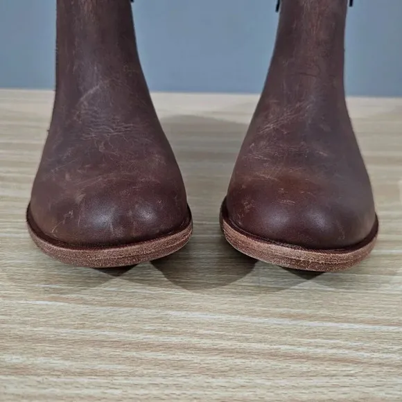 NEW Kork East Riley Ankle Bootie Western Brown Leather Size 7.5
