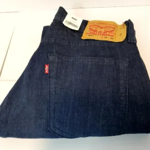 NEW Levis 501 Original Fit 30x32 100% Cotton Dark Wash Denim Jeans Black Button