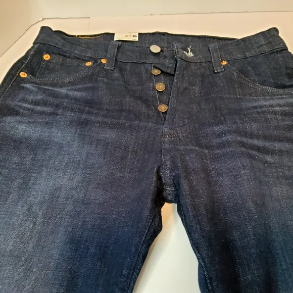 NEW Levis 501 Original Fit 30x32 100% Cotton Dark Wash Denim Jeans Black Button