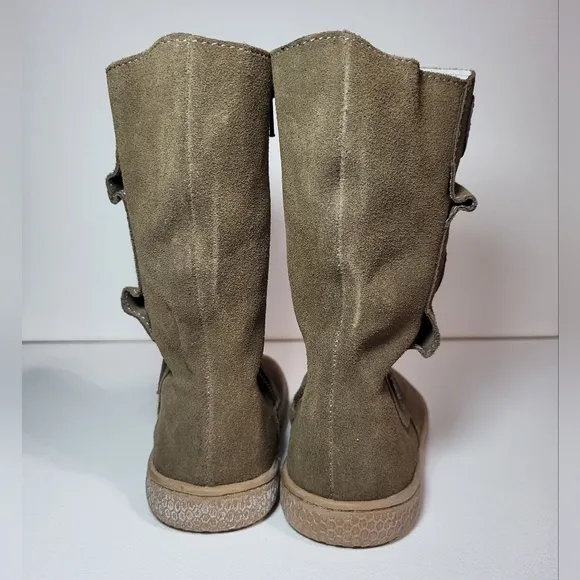 NEW Livie and Luca Tiempo Suede Brown Leather Boots Toddler Girl's Size 7
