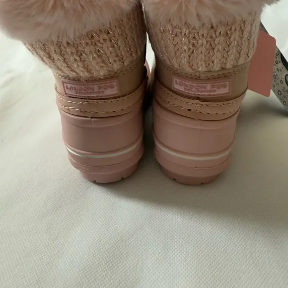 New London Fog Blush Pink Fur-Lined Boots