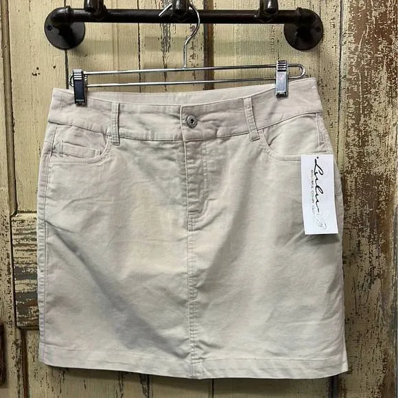 NEW LULU-B women's suede skort in stone