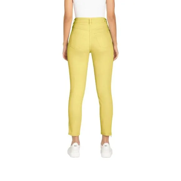 NEW MAC dream chic straight cotton stretch jean in sunny yellow