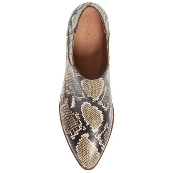 NEW MADEWELL Sonia Snakeskin Low Chelsea Ankle Boot Bootie, Size 8.5
