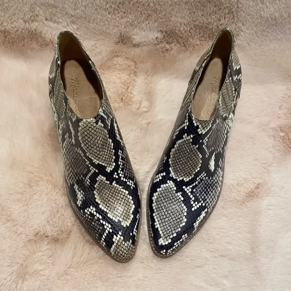 NEW MADEWELL Sonia Snakeskin Low Chelsea Ankle Boot Bootie, Size 8.5