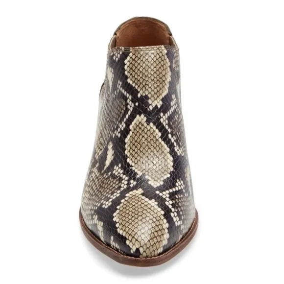 NEW MADEWELL Sonia Snakeskin Low Chelsea Ankle Boot Bootie, Size 8.5