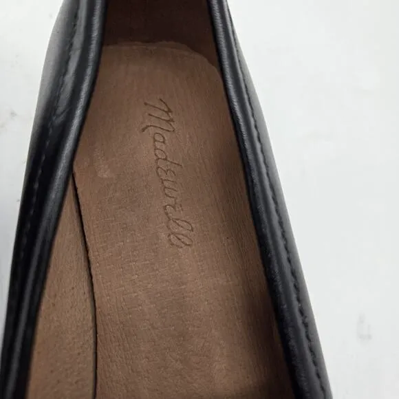 NEW Madewell The Bradley Lugsole Loafers shoes Black Smooth Leather SZ 8.5 NG674