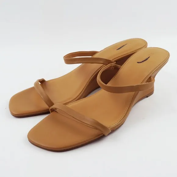 New MADEWELL The Kimmy Wedge Sandal in Amber Brown $128 NR004