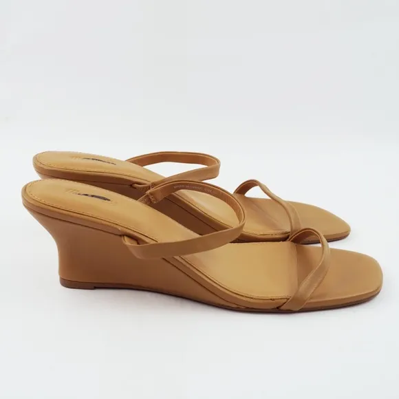New MADEWELL The Kimmy Wedge Sandal in Amber Brown $128 NR004