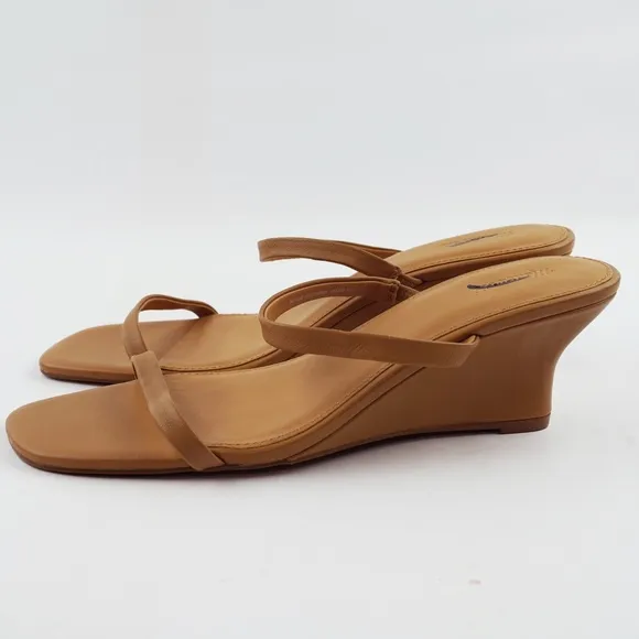 New MADEWELL The Kimmy Wedge Sandal in Amber Brown $128 NR004