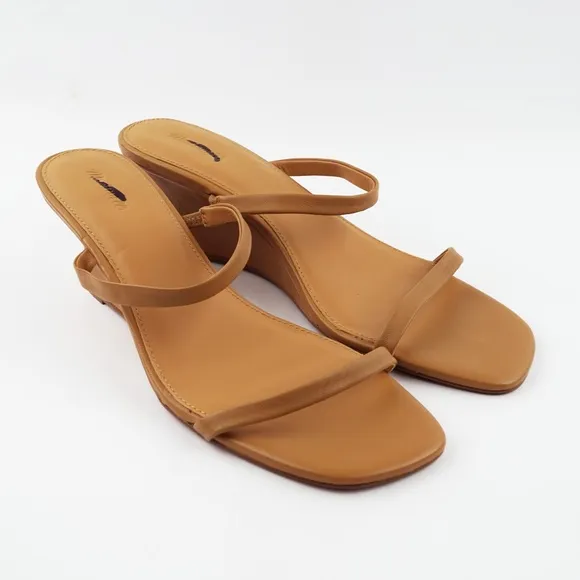 New MADEWELL The Kimmy Wedge Sandal in Amber Brown $128 NR004
