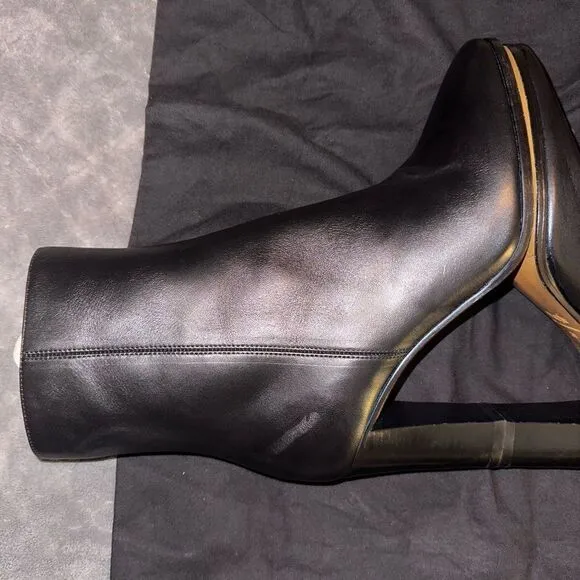NEW Maje Fanette Pointed-Toe Leather Ankle Boots Size 9
