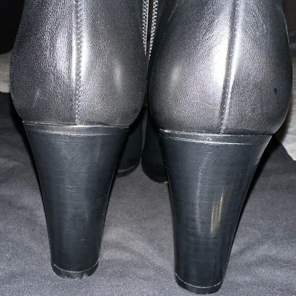 NEW Maje Fanette Pointed-Toe Leather Ankle Boots Size 9