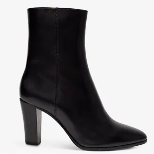 NEW Maje Fanette Pointed-Toe Leather Ankle Boots Size 9