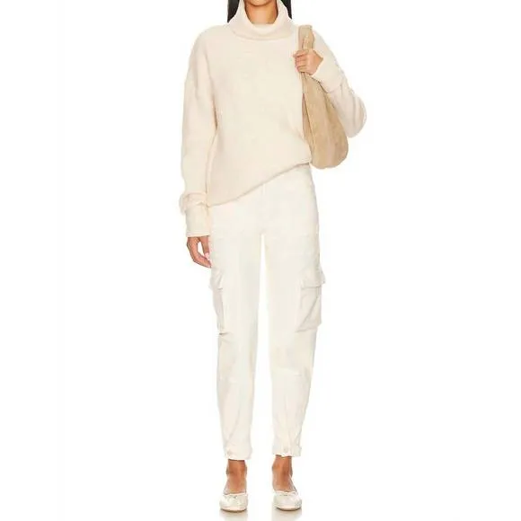 NEW MOTHER curbside cargo flood jean in eggnog