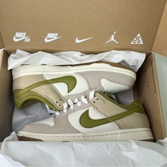 New Nike Dunk Low Olive and Cream Sneakers Since 72 Pacific Moss Casual Shoes