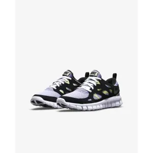 NEW NIKE kids' free run 2 (gs) sneaker in purple pulse/silver-off noir