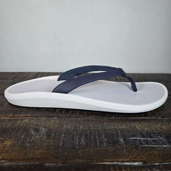 NEW Olukai Pi'oe Womens Size 11 Flip Flops Thong Comfort Sandals Blue Gray