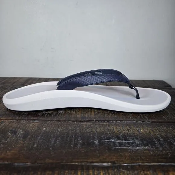 NEW Olukai Pi'oe Womens Size 11 Flip Flops Thong Comfort Sandals Blue Gray