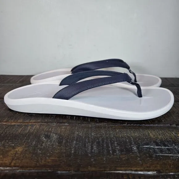 NEW Olukai Pi'oe Womens Size 11 Flip Flops Thong Comfort Sandals Blue Gray
