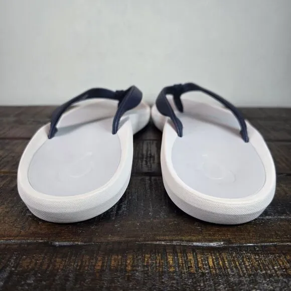 NEW Olukai Pi'oe Womens Size 11 Flip Flops Thong Comfort Sandals Blue Gray