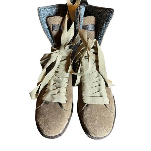 New Panchic Women's Ankle Boots Suede Sneakers Lace‎ Up Size 38, US 8