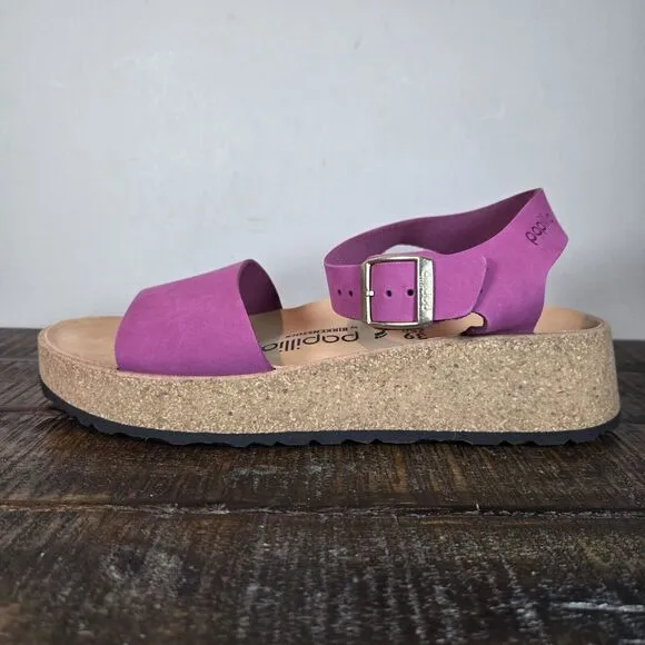 NEW Papillio Glenda Womens Size 8 Mens 6 EU 39 Narrow Beach Sandals Boysenberry