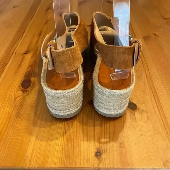 New Rag &amp; Bone Sienna Wedge Espadrille Platform Sandals Leather