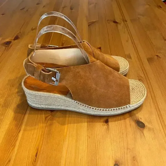 New Rag &amp; Bone Sienna Wedge Espadrille Platform Sandals Leather