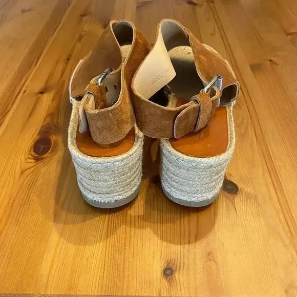 New Rag &amp; Bone Sienna Wedge Espadrille Platform Sandals Leather