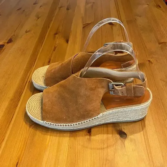 New Rag &amp; Bone Sienna Wedge Espadrille Platform Sandals Leather