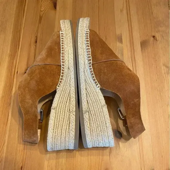 New Rag &amp; Bone Sienna Wedge Espadrille Platform Sandals Leather