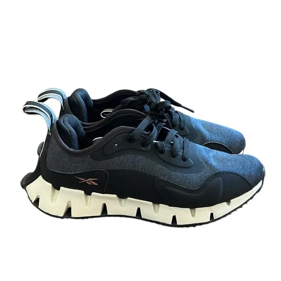 New Reebok Zig Dynamica Running Sneakers 8.5 Black/Gray Athletic Training Shoe