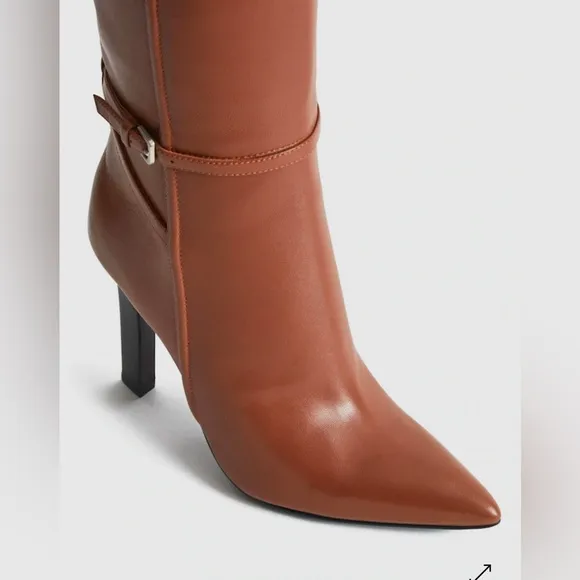 New! Reiss Caitlin Leather Knee High Boots in Tan Sz 40 US 9.5 $540‎