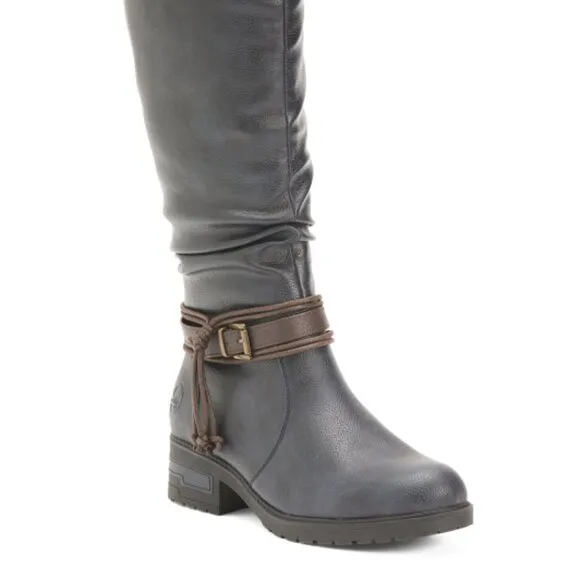 NEW RIEKER High Shaft Comfort Boots Blue Night FOR WOMEN 563MN