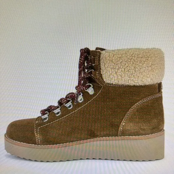 NEW Sam Edelman Franc Plush Faux Shearling Platform Boots Gorpcore Women 10M
