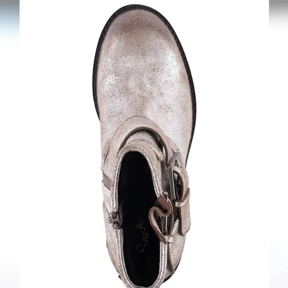 New Seychelles Suede Moto Boots Silver